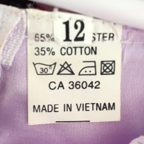 Floral Ruffle Three Tier Purple Dress Toddler Girl Size 12 Bow Zipper Back - Picture 7 of 7